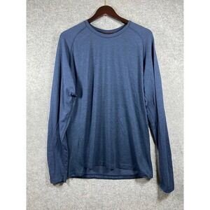 Lululemon Metal Vent Tech Long Sleeve Shirt Mens Navy Blue Movement Is Medicine